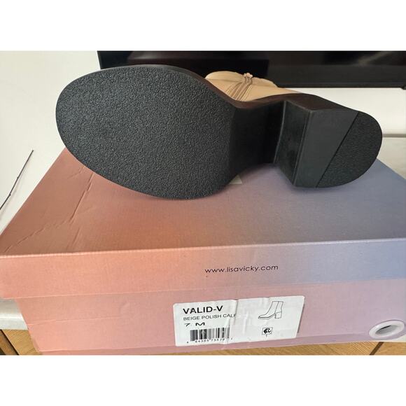 Lisa Vicky VALID-V Chunky Heel Ankle Boots | Size 7 NWT - Picture 6 of 8